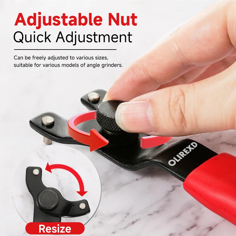 OLIREXD Angle Grinder Universal Adjustable Pin Wrench for Angle Grinder Machine(Red) - Image 3